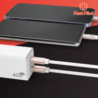 Meet Mind  簡約系列 Simple 雙PD 40W USB-C to Lightning MFI 1.2M 快速充電組-黑色