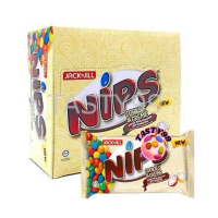 JACK N JILL NIPS COOKIES & CREAM CHOCOLATE COATED 62G X 12PACKS TASTY99