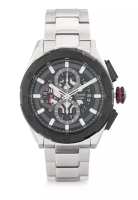 Alexandre Christie Alexandre Christie Jam Tangan Pria - Silver Black - Stainless Steel - 6560 MCBTBB