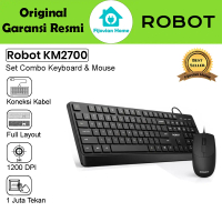 [] Keyboard & Mouse Robot KM2700 1200DPI Wired Full Layout 104 Tombol - Koneksi Kabel USB