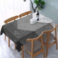 Marble Gray Copper Black Gold Tablecloth Rectangular Elastic Fitted Oilproof Abstract Pattern Table Cloth Cover for Dining Room