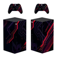 Red Circuit For Xbox Series X Skin Sticker For Xbox Series X Pvc Skins For Xbox Series X Vinyl Sticker Protective Skins 1