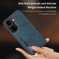 For Vivo iQOO Neo9 Pro Case Magnetic Car Holder PU Leather Phone Case For Vivo iQOO Neo9 Pro Soft Silicone Back Cover
