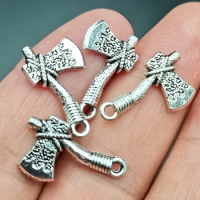 Antiquing 20PCS Ax Charms Axe Ax Tomahawk Tibetan Pendants Crafts Making Findings Handmade Antique DIY Jewelry