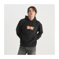 【LEVIS 官方旗艦】男款 寬鬆版帽T 經典LOGO TEE 男生帽袖 t 人氣新品 0018O-0002