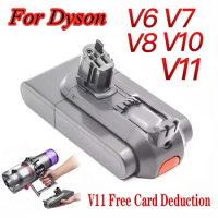 6000mAh Vacuum Cleaner Battery For Dyson V6 V7 V8 V10 V11 Replacement Original Battery SV09 V8 SV11 (V11 Latest Snap Type)