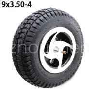 9 Inch 9x3.50-4 Pneumatic Wheel Tire with Alloy Hub/rim for Electric Tricycle Elderly Electric Scooter Tyre Accessories