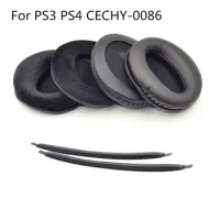 Replacement Sponge Ear pads Cushion Headband for Sony PS3 7.1 Pulse Elite Edition Wireless CECHYA-0086 Headphones Earpads