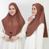 Hijab Instan dagu malaysia soft pet / jilbab instan malay Azizah / Bergo Dagu inara jersey premium k