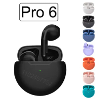 New Pro 6 Bluetooth 5.0 Earphones Sports Headset Wireless Gaming Earbuds Low Latency Music 3D Stereo Hifi Bass Sound Headphones