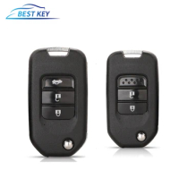 BEST KEY Car Accessories Flip Remote Key Shell For Honda FIT XRV VEZEL CITY JAZZ CIVIC HRV Folding Key Case Fob 2/3 Buttons