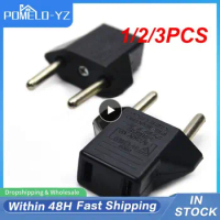 1/2/3PCS Portable Travel Converter 2 Pin Power Socket Plug Adapter EU To USA European Charger Sockets Electric Plug Adapter