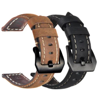 22mm Leather Wrist Strap For Amazfit GTR 47mm Bracelet For Xiaomi Amazfit Pace/ Stratos 1 2 3 /GTR2 / GTR 2e/GTR3 Pro Watchband