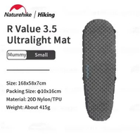 MATRAS CAMPING LIPAT R VALUE 3.5 LTRALIGHT NATUREHIKE CNH22DZ018 BLACK MUMMY SMALL