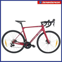 United Sterling R1 Disc Sepeda Balap 700C Frame Carbon UCI Rem Hydraulic 47 Merah