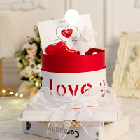 情人節love圍邊烘焙蛋糕裝扮氣球帶燈小熊愛心擺件可寫字賀卡插件