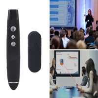 Flip Pen Presentation Powerpoint RF Remote Control USB Receiver Presenter Pen Wireless PPT Clicker Red Laser Pen