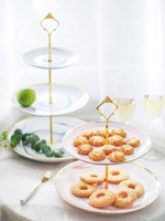 碟子甜品臺陶瓷串盤雙層水果盤多層蛋糕架子婚慶生日派對