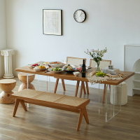 客廳 餐桌 日式純實木 大板桌北歐藝術工作臺