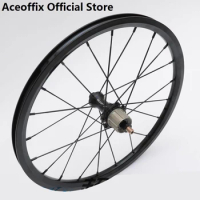Aceoffix 16 inch 349 Folding Bike Wheelset 1-7 Speed Straight drawn flat spoke for Brompton Bike Wheel 16/21 holes 74/112mm