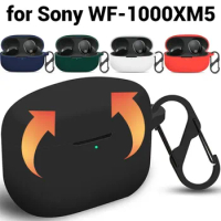 Soft Silicone Bluetooth Case Cover for Sony WF-1000XM5 Anti-scratch Wireless Headphones Full Protective Charging Box Bag