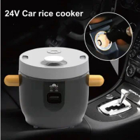 24V Car Rice Cooker Multi-function Quick Porridge Soup Pot Portable Mini Electric Lunch Box Travel Camping Heater 1~3 people 3L