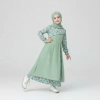 Homemade Gamis Anak Set Hijab Pashmina Shakila Usia 3-10 Tahun L PINK