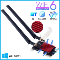 Wifi 6 Intel AX200 PCIE Wireless Adapter AX200NGW 802.11ax Network Card Bluetooth 5.2 MU-MIMO 2.4G/5GHz For Windows 10/11