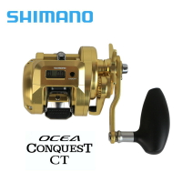 SHIMANO魚輪鼓輪24款OCEA CONQUEST CT數顯輪鐵板慢搖船釣輪海釣