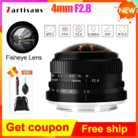 7artisans Circular Fisheye Lens 7 artisans 4mm F2.8 225 MF Prime Lens For Sony E for Fujifx Micro 4/3 for Canon EOS-M Mount