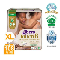 【麗貝樂】Touch嬰兒紙尿褲6號(XL-36片x3包/箱)綠色新升級