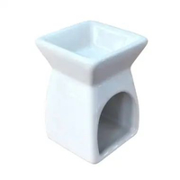 Tungku Aroma Terapi Essential Oil Burner Wax Melt Aromatherapy Solid White