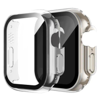 Rugged Case Compatible with Apple Watch Series 9/8/7/6/5/4 49mm,With tempered glass watch case for iWatch.