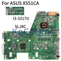 KoCoQin laptop Motherboard For ASUS X551CA REV.2.2 SR0N9 i3-3217U Mainboard SLJ8C