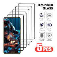 5Pcs Full Tempered Glass For Xiaomi Poco NFC X4 GT X5 Screen Protector POCO M3 M4 M5 C50 C51 C55 C65 F3 F4 F5 Pro Glas Film