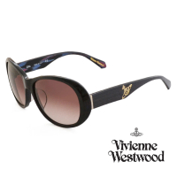 【Vivienne Westwood】英國精品時尚系列造型太陽眼鏡(VW78504-黑)