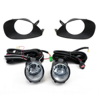 Car Front Bumper Daytime Running Driving Lamp Fog Lights Kits With Switch Wiring For Toyota Vios Yaris Sedan 2007-2013