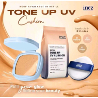 INEZ REFILL TONE UP UV CUSHION MEDIUM COVERAGE Wajah Waterproof Liquid Foundation