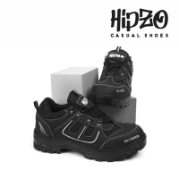 Hipzo HIPZO Sepatu Safety Sol Full Karet M055 Untuk Kerja Proyek Tambang Outdoor Ujung Besi