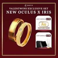 Emrys Couple Ring Set Valentwins NEW OCULUS + IRIS Premium Cincin Couple Titanium Pria Wanita FREE U