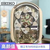日本精工電波掛鐘 花仙子音樂動感報時 客廳復古鐘進口機芯RE567G