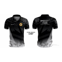 Kaos Jersey Seragam PPG PJOK Hitam - Pendidikan Profesi Guru - Polo - Full Printing Emboss - BRSC119