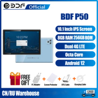 BDF Global P50 Pad Tab 10.1 Inch Android 12.0 Tablet Pc 8GB RAM 256GB ROM Octa Core SIM Cards 3G/4G LTE WiFi IPS LCD Tablet Pc