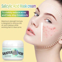 Salicylic Acid Mask Cream Acne Spot Treatment Rapid Relief Redness and Blemish for Face Moisturizing Pimple Blackheads Remover