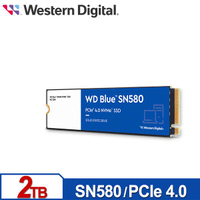 WD 藍標 SN580 2TB NVMe M.2 PCIe 4.0 SSD 固態硬碟 WDS200T3B0E