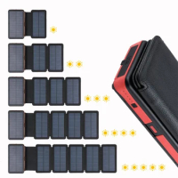 Foldable Solar Power Bank 20000mAh Dual USB Waterproof powerbank batterie externe Solar panel Charger for Xiaomi iphone HUAWEI