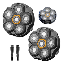 2 Pcs 6 Blade Magnetic Replacement Shaving Head Washable Shaver Blade Heads Replacement for Head Sha