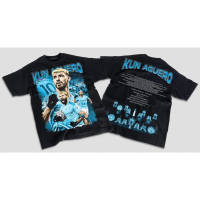 Kun Aguero Bootleg T-shirt เสื้อยืดสีส้ม ผ้าคอตตอนเนื้อนุ่ม ใส่สบาย พร้อมส่ง