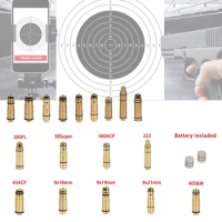 Tactical Glock 43 Red Laser Training Bullet 9x19mm G17/19 380ACP 40S&amp;W Taurus G2C Dry Fire Cartridge Boresighter 223Rem 45ACP