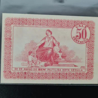 1920 Portugal 50 Cents Original Notes UNC (Fuera De uso Ahora Collectibles)